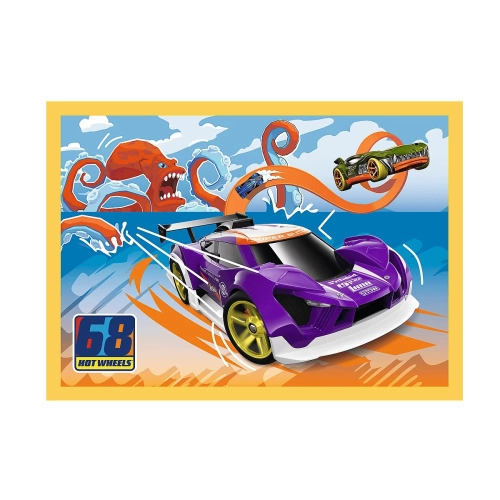 Trefl Puzzle 4w1 Pojazdy Hot Wheels 34627