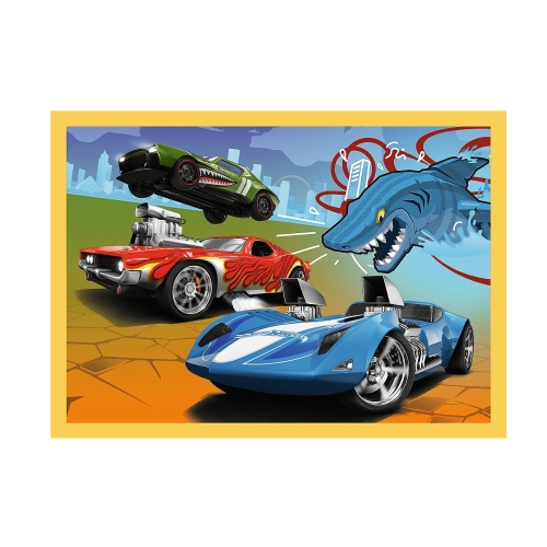 Trefl Puzzle 4w1 Pojazdy Hot Wheels 34627
