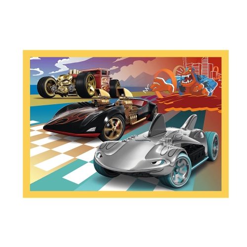 Trefl Puzzle 4w1 Pojazdy Hot Wheels 34627