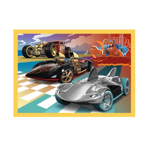 Trefl Puzzle 4w1 Pojazdy Hot Wheels 34627
