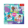 Puzzle 3w1 Koci Domek Gabi Aktywności Gabi Trefl 34871