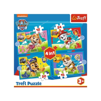 Puzzle 4w1 Biegnące Pieski Psi Patrol 34628