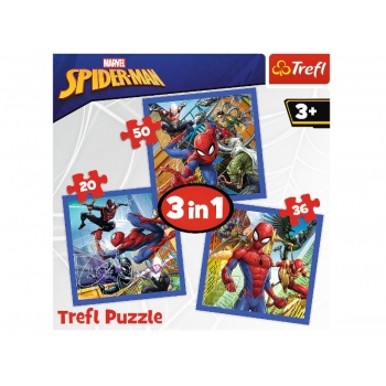 Trefl Puzzle 3w1 Pajęcza Siła Spiderman