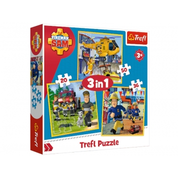 Trefl Puzzle 3w1 Strażak Sam