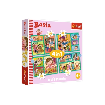 Trefl Puzzle 4w1 Przygody Basi 34606