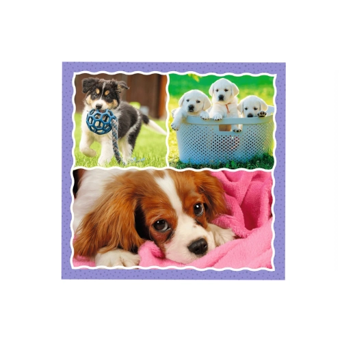 Trefl Puzzle 3w1 Urocze pieski 34854