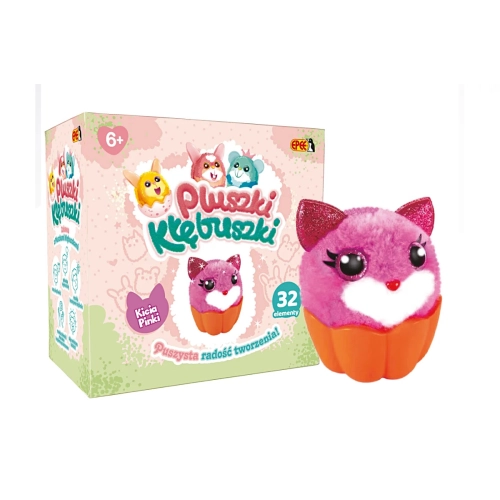 Stwórz Własną Maskotkę Pluszki Kłębuszki Wrzosowa Kicia Pinki EP 3827