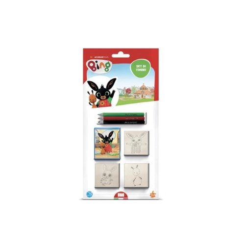 Zestaw 3 Pieczątki I Kredki Bing 3987