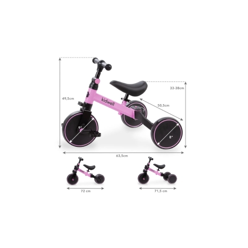 Rowerek Biegowy Trójkołowy Kidwell PICO Różowy 4173