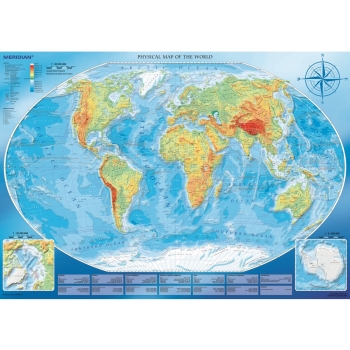 Puzzle 4000el. Wielka mapa fizyczna świata TREFL 45007