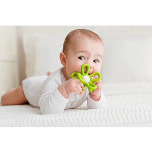 Gryzak grzechotka kwiatek zielony GiliGums 45575