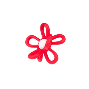Gryzak grzechotka kwiatek czerwony GiliGums 45582