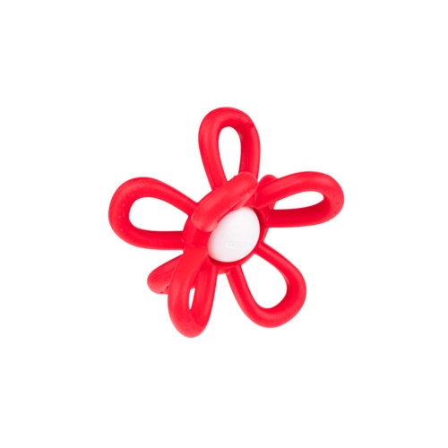 Gryzak grzechotka kwiatek czerwony GiliGums 45582
