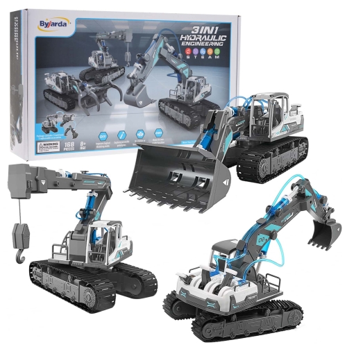 Zestaw Pojazdów Budowlanych do Składania 3w1