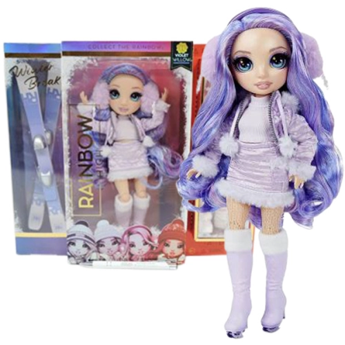 lalka rainbow z nartami