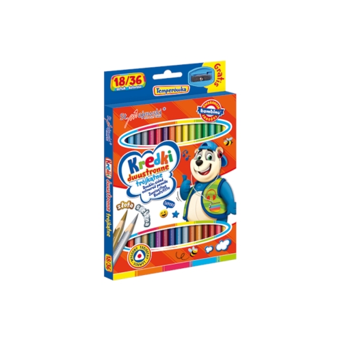 Kredki Dwustronne 18/36 kolorów