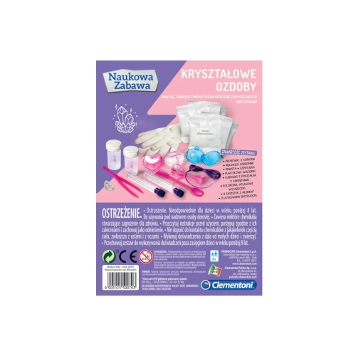 Naukowa Zabawa Kryształowe Ozdroby Clementoni 50070