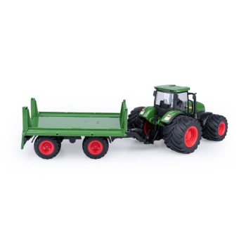 Agro pojazdy traktor zielony RC + przyczepa HT50297