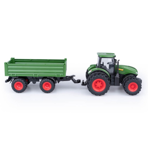 Agro pojazdy traktor zielony RC + przyczepa HT50297