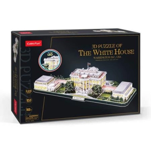 Puzzle 3D LED Biały Dom 5294