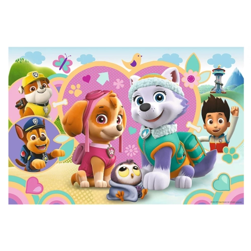 Trefl Puzzle 70el brokatowe Urocza Skye i Everest 53015