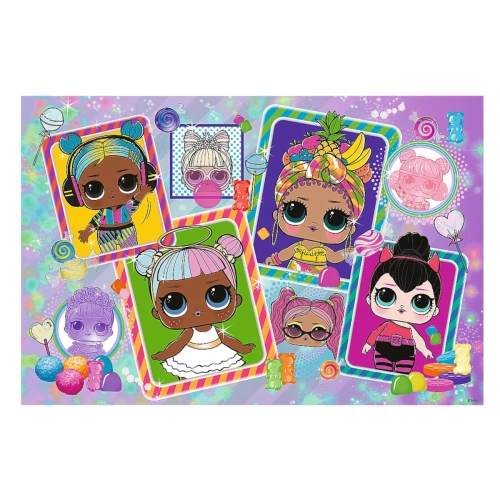 Trefl Puzzle 70el brokatowe Kolorowe laleczki L.O.L 53016