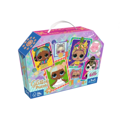Trefl Puzzle 70el brokatowe Kolorowe laleczki L.O.L 53016