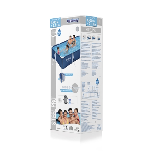 Basen Stelażowy 400 x 211 x 81cm BESTWAY 56424 Model 2025