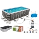 Basen Stelażowy 412 cm x 201 cm x 122 cm BESTWAY Pompa Piaskowa 56722