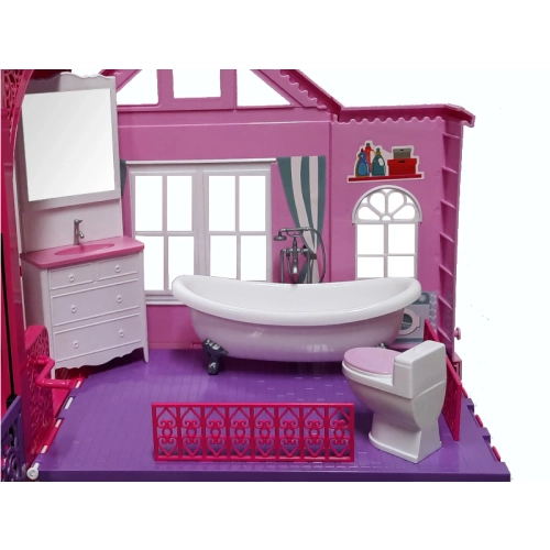 Plastikowy domek dla lalek