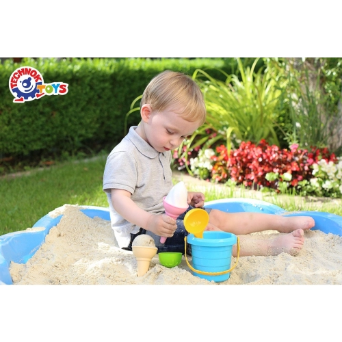 Zestaw Do Piasku 6el Wiaderko Lody 5736