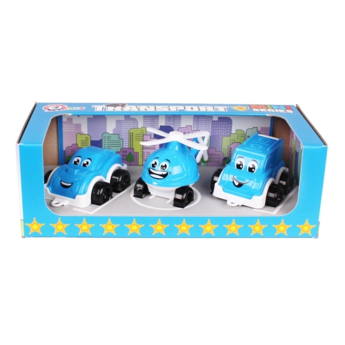 Zestaw 3 pojazdów policja technok 5804