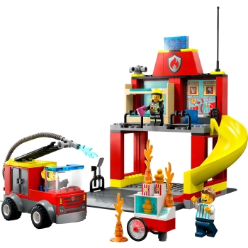 Lego City Remiza strażacka i wóz strażacki 60375