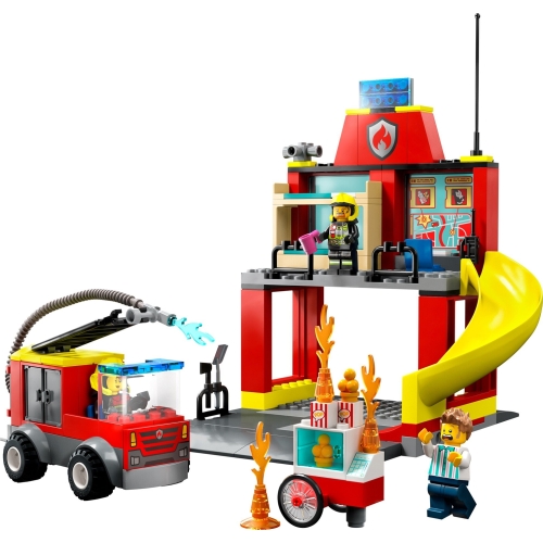 Lego City Remiza strażacka i wóz strażacki 60375