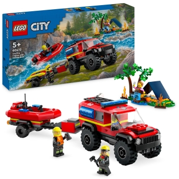 Lego City Terenowy wóz strażacki z łodzią 60412