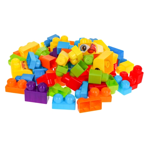 Zestaw klocków konstrukcyjnych dla dzieci 68 el. zwierzątka ZOO + naklejki 6051