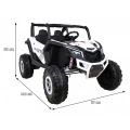 Duży Buggy dla dzieci UTV - MX Biały xmx-613