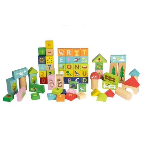 Sprytne Klocki Misia Zdzisia Drewniane 70szt Trefl 61338