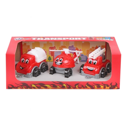 Zestaw 3 pojazdów straż pożarna technok 6153
