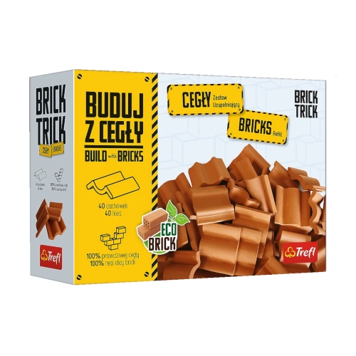 egły dachówki 40szt Brick Trick Buduj z Cegły Trefl 61555
