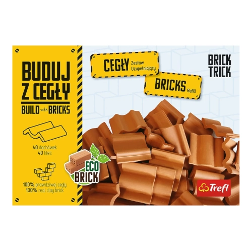 egły dachówki 40szt Brick Trick Buduj z Cegły Trefl 61555