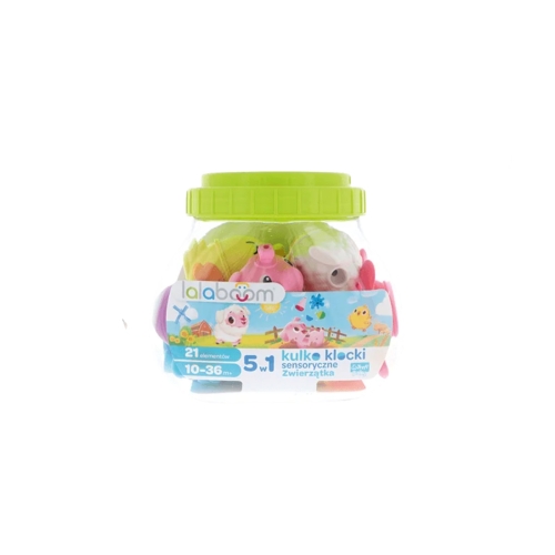 Zestaw Kulko - Klocków Zwierzątka farma 21el. Lalaboom 61647
