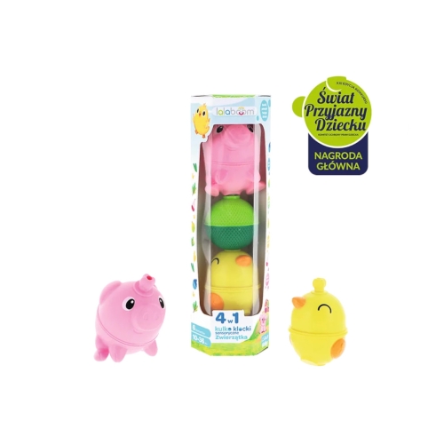 Zestaw Kulko - Klocków Zwierzątka farma 6el. Lalaboom 61648