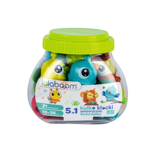Zestaw Kulko - Klocków Zwierzęta leśne 21el. Lalaboom 61676