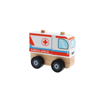 Zabawka Drewniana - Samochód Ambulans 61768