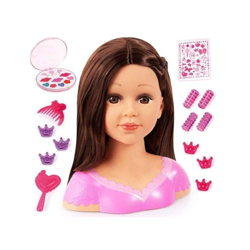 Lalka głowa do stylizacji brunetka Charlene Super Model Bayer 6238