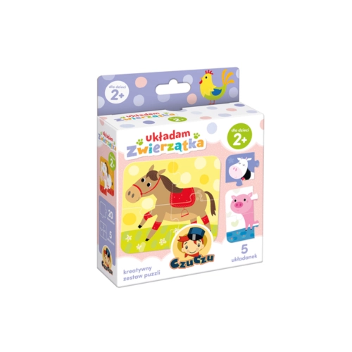 CzuCzu Puzzle 5w1 Układam zwierzątka 2+ 6559