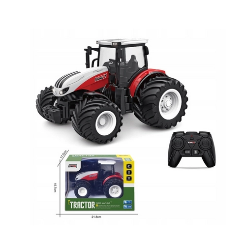 Czerwono Biały Traktorek Zdalnie Sterowany R/C Dla Dzieci Rolnik 6601K