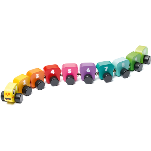 Dżdżownica Drewniana Pociąg Na Kółkach