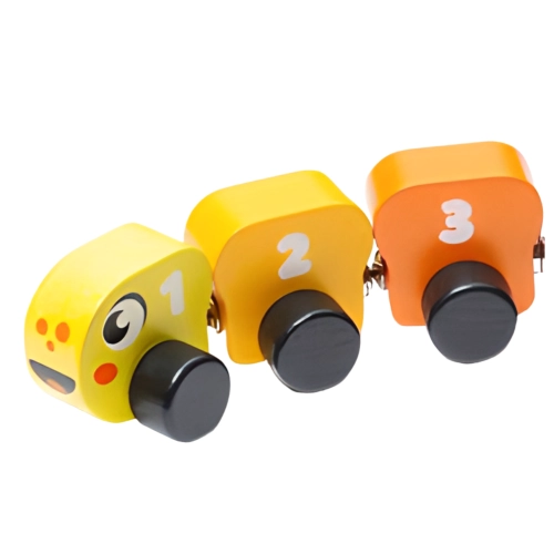 Dżdżownica Drewniana Pociąg Na Kółkach